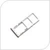 Βάση Κάρτας Sim & SD Samsung A325F Galaxy A32 4G Λευκό (Original)
