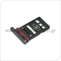 Sim & SD Card Holder Huawei Mate 20 Pro Black (OEM)