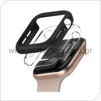 Θήκη PC Ringke Slim Apple Watch 4/ 5/ 6/ SE 40mm Διάφανο & Μαύρο (2 τεμ)