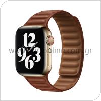 Λουράκι Devia Elegant Leather Apple Watch (42/ 44/ 45mm) Two-Tone Καφέ