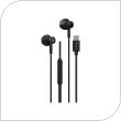 Hands Free Stereo M2 Devia EM113 Metal USB C Smart Μαύρο
