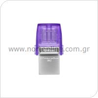 USB 3.2 Flash Disk Kingston DataTraveler Dual Drive DTDUO USB A & USB C 64GB Μωβ