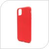 Θήκη Liquid Silicon inos Apple iPhone 11 Pro Max L-Cover Κόκκινο