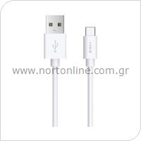 USB 2.0 Cable Devia EC082 USB A to USB C 1m Smart White