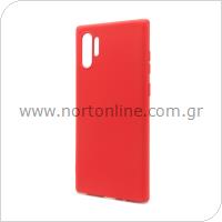 Liquid Silicon inos Samsung N975F Galaxy Note 10 Plus L-Cover Hot Red