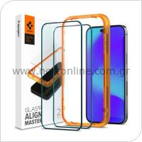 Tempered Glass Full Face Spigen Glas.tR Align Master Apple iPhone 14 Pro Max Black (2 pcs)