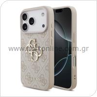 Θήκη PU Guess Apple iPhone 17 Pro Hardcase Big Logo 4G Ροζ