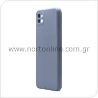 Θήκη Liquid Silicon inos Samsung A226B Galaxy A22 5G L-Cover Γκρι-Μπλε