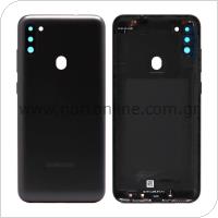 Battery Cover Samsung M115F Galaxy M11 Black (OEM)