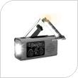 Portable Bluetooth Speaker Pristar YX318 with Flashlight, Power Bank 4000mAh & Radio FM Gray