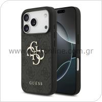 Θήκη PU Guess Apple iPhone 17 Pro Max Hardcase Big Logo 4G Μαύρο