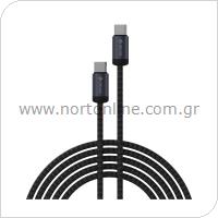 Καλώδιο Σύνδεσης USB 2.0 Devia EC646 USB C σε USB C PD 60W 3m Gracious Μαύρο