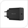 Travel Fast Charger Devia GS-W45A0948 45W with Single Output USB C PD Rocket Black