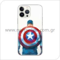 Θήκη Soft TPU Marvel Captain America 002 Apple iPhone 15 Pro Max Διάφανο