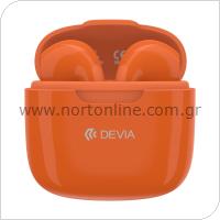 True Wireless Bluetooth Earphones Devia K1 EM057 Kintone Orange