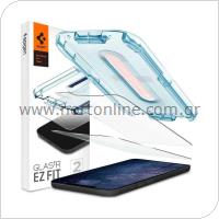 Tempered Glass Full Face Spigen Glas.tR EZ-FIT Apple iPhone 12 Pro Max (2 τεμ.)