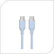USB 2.0 Cable Devia EC632 USB C to USB C PD 60W 1.2m Jelly Blue