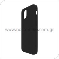 Θήκη Liquid Silicon inos Apple iPhone 12/ 12 Pro L-Cover Μαύρο