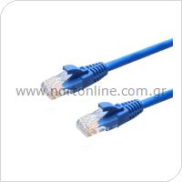 Καλώδιο Δικτύου UTP Cable CAT5e 0.5m Μπλε (Ασυσκεύαστο)