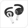 Earhooks Σιλικόνης με Θήκη AhaStyle PT60 Apple Airpods 3 Μαύρο (3 ζεύγη)