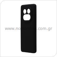 Θήκη Liquid Silicon inos Xiaomi Poco X7 5G/ Redmi Note 14 Pro 5G Velvet Μαύρο