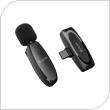 Wireless Microphone Devia AP004 with USB C Receiver & Collar Clip Kintone Black
