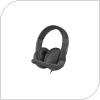 Ενσύρματα Ακουστικά Κεφαλής Natec Rhea NSL-1452 Μαύρο