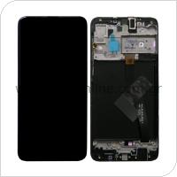 LCD with Touch Screen & Front Cover Samsung A105F Galaxy A10 (Dual SIM) Black (Original)