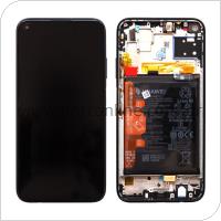 LCD with Middle Plate and Battery Huawei P40 Lite Midnight Black (Original)