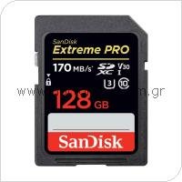 Κάρτα μνήμης SDXC C10 UHS-I  SanDisk Extreme Pro 170MB/s 128GB
