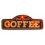 Μεταλλική Πινακίδα LED Forever Light RETRO Fresh Brewed Coffee Κόκκινο-Χρυσό