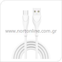 Καλώδιο Σύνδεσης USB 2.0 inos UltraCon USB A σε USB C 2m Λευκό