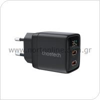 Travel Fast Charger Choetech PD6051 with Dual Output USB C GaN PD 35W Black