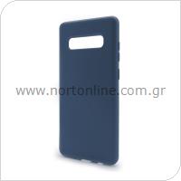 Θήκη Liquid Silicon inos Samsung G973F Galaxy S10 L-Cover Μπλε Ραφ