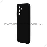 Θήκη Liquid Silicon inos Samsung A266B Galaxy A26 5G Velvet Μαύρο