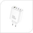 Travel Fast Charger Foneng GaN40-EU with Quadruple Output USB A & 3xUSB C GaN 100W 5A White