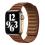 Strap Devia Elegant Leather Apple Watch (38/ 40/ 41mm) Two-Tone Saddle Brown