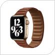 Strap Devia Elegant Leather Apple Watch (38/ 40/ 41mm) Two-Tone Saddle Brown