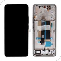 LCD with Touch Screen & Middle Plate Xiaomi Redmi Note 13 Pro Plus 5G Moonlight White (Original)