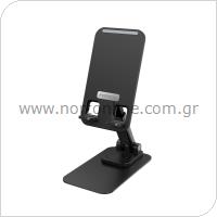 Universal Desktop Foldable Holder Foneng CP125 Metal 360° for Tablets & Smartphones Black