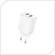Travel Fast Charger Foneng EU63 with Dual Output 2xUSB A 12W 2.4A White