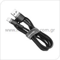 Καλώδιο Σύνδεσης USB 2.0 Baseus Cafule USB A σε Lightning 2.4A 1m Μαύρο-Γκρι