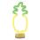 Neon LED Forever Light FSC-12 PINEAPPLE (USB/Μπαταρίας & On/Off) με Stand Κίτρινο-Πράσινο