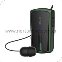 Bluetooth Headset iPro RH120 Retractable Black-Midnight Green