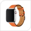 Λουράκι Devia Elegant PU Leather Apple Watch (38/ 40/ 41mm) Πορτοκαλί