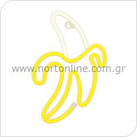 Neon LED Forever Light FLNE10 BANANA (USB/Μπαταρίας & On/Off) Κίτρινο
