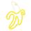 Neon LED Forever Light FLNE10 BANANA (USB/Μπαταρίας & On/Off) Κίτρινο