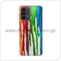 TPU inos Samsung A135F Galaxy A13 4G Art Theme Vertical Watercolor