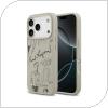 Θήκη TPU Karl Lagerfeld Apple iPhone 17 Pro Max Hardcase Grained Pattern Logo Γκρι