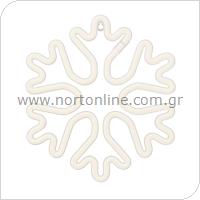 Neon LED Forever Light FLNE20 CHRISTMAS SNOWFLAKE (USB/Battery Operation & On/Off) White